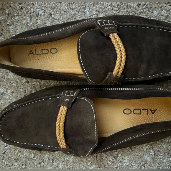 NWT - ALDO MEN Roxbury Suede Loafers In Brown - Picture 3 of 11